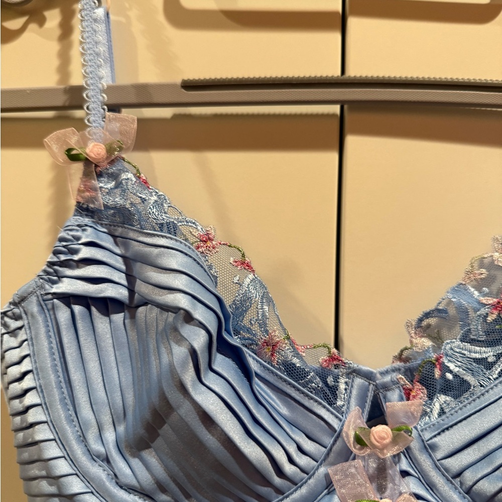 For Love And Lemons Sky Blue Mini Dress - Picture 5 of 5